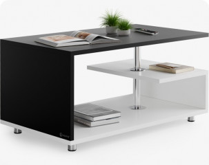 Konferenční stolek Orlando 95x55x50cm | bílý/černý
