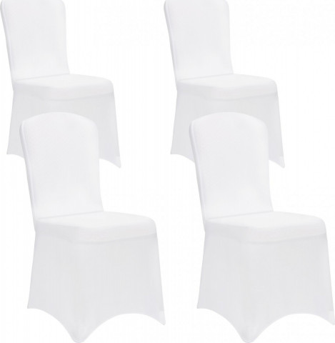 Sada 4 potahů na židle | bílá č.2