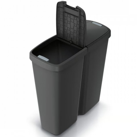 Odpadkový koš Duo 50L | Černá/Žlutá č.3