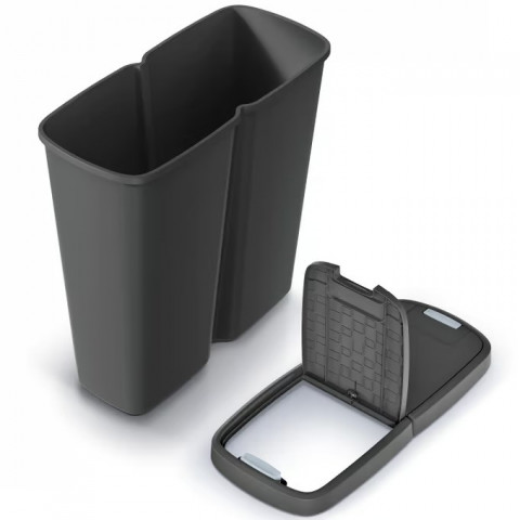 Odpadkový koš Duo 50L | Černá/Žlutá č.4