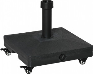 Stojan na slunečník s válečkem | černý č.1