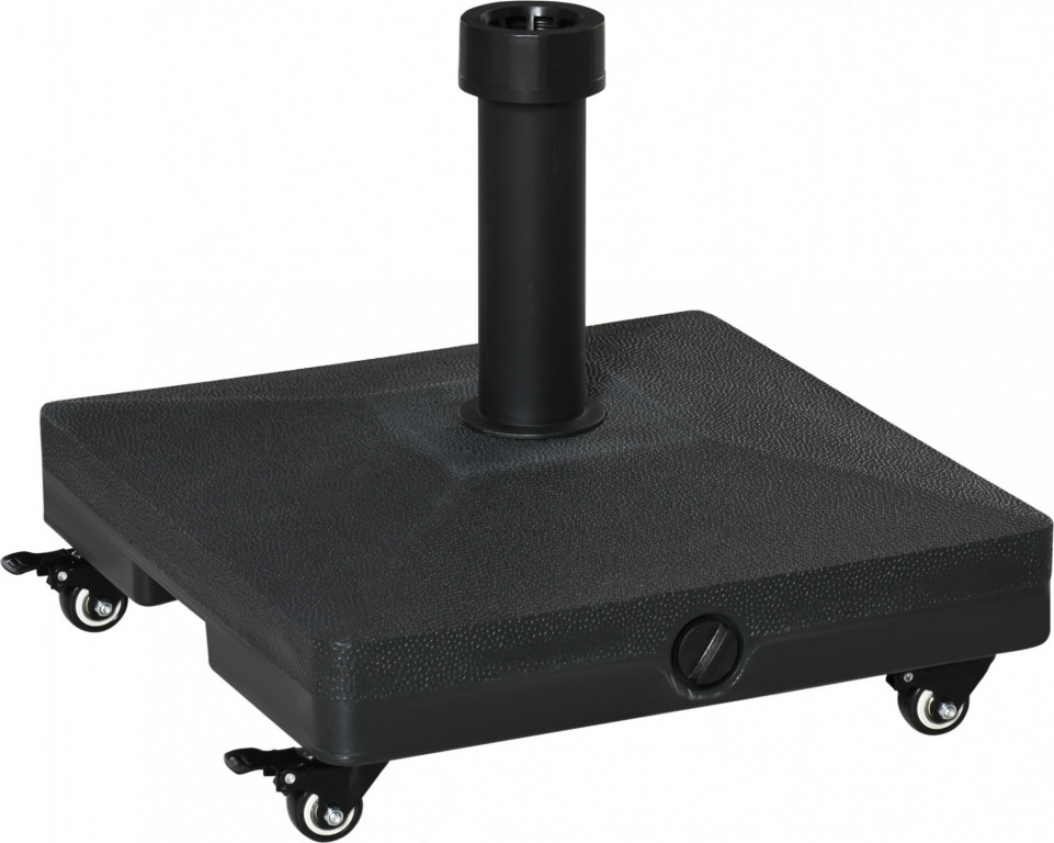 Stojan na slunečník s válečkem | černý