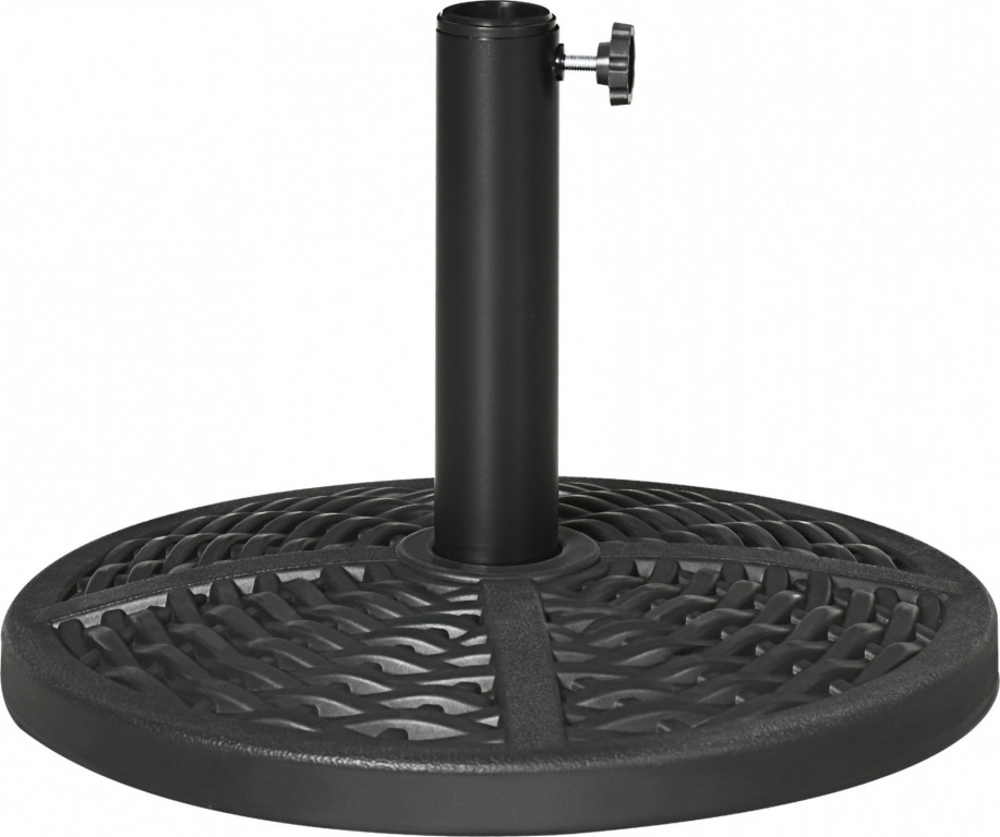 Stojan na slunečník s ocelovou trubkou | černý