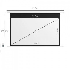 Elektrické projekční plátno | bílé č.2
