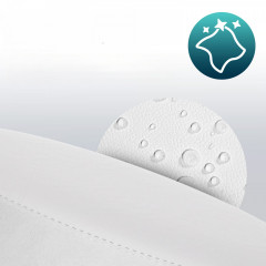 Pojízdná stolička s kolečky otočná o 360° | bílá č.3