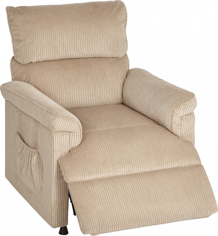 Polohovací TV křeslo s vibrační masáží | hnědé