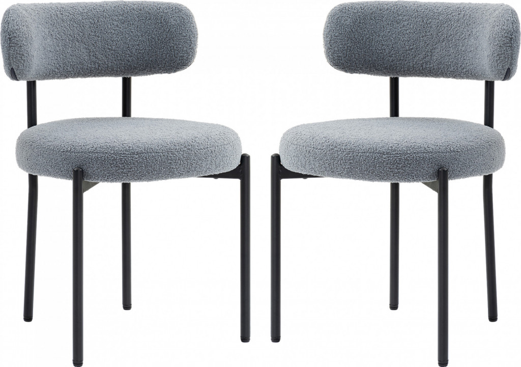 2 moderní jídelní židle | šedé
