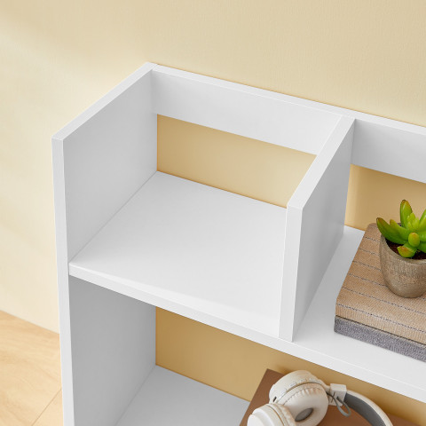 Dřevěná úložná skříňka na stůl se 6 policemi | bílá č.3