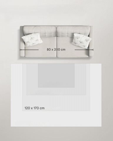 Protiskluzový koberec 120 x 170 cm | šedý č.2