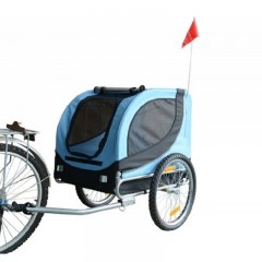 Přívěsný vozík za kolo pro psa | modro-černý č.1