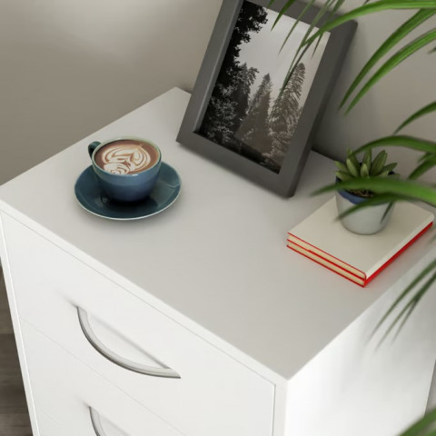 Noční stolek Eloise 2 ks 54x39x28cm LED | bílý č.4