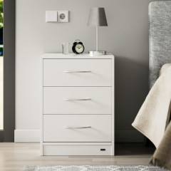 Noční stolek Eloise 2 ks 54x39x28cm LED | bílý č.2