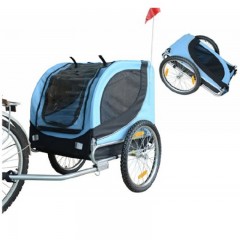 Přívěsný vozík za kolo pro psa | modro-černý č.2
