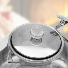 Konvice na čaj z nerezové oceli a skla 1,2L č.3