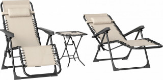 Sada zahradních lehátek | béžová č.1