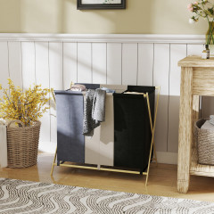 Velký skládací koš na prádlo se třemi přihrádkami 129l | vícebarevný č.1