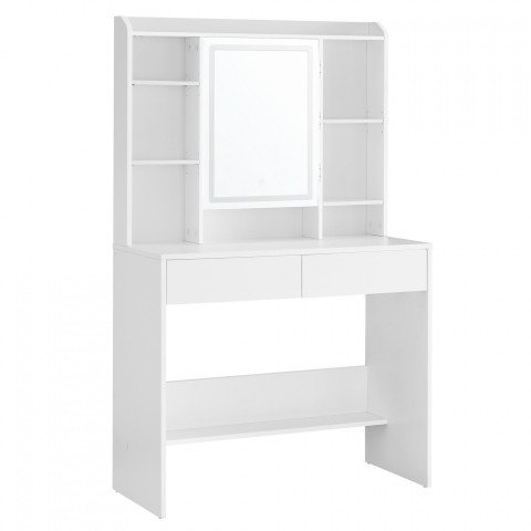 Toaletní stolek s LED osvětlením | bílý č.4