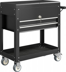 Vozík na nářadí se 2 zásuvkami | černý č.1