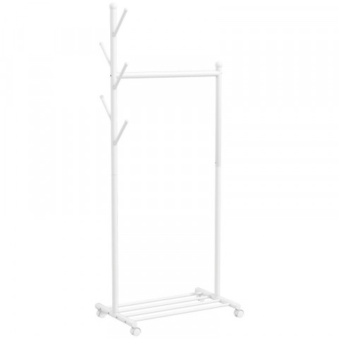 Pojízdný věšák na kabáty | bílý č.5