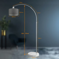 Designová oblouková lampa | šedá č.3