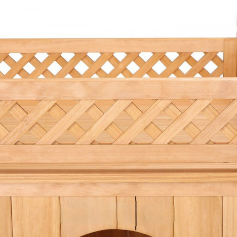 Dřevěná bouda pro psa s balkonem a schůdky č.5