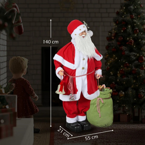 Pohyblivá figurka Santa Clause 140cm | červená č.4