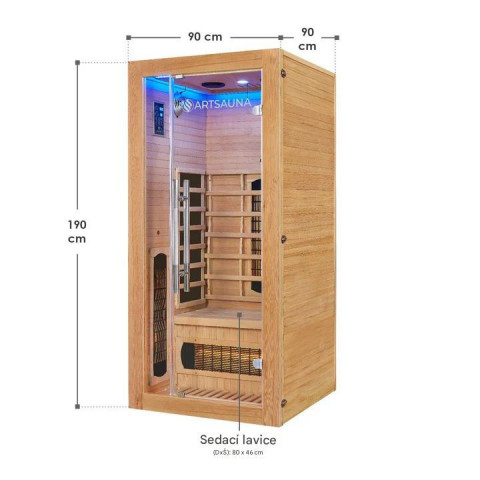 Infračervená sauna Kiruna 90 č.2
