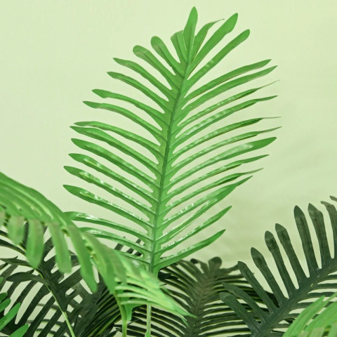 Umělá dekorativní palma 160 cm | zelená + hnědá + černá č.6