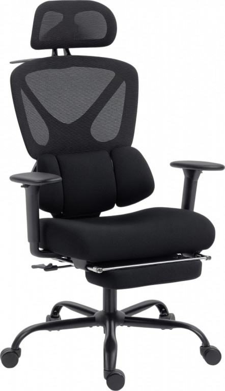 Ergonomická kancelářská židle s nastavitelnými područkami | černá