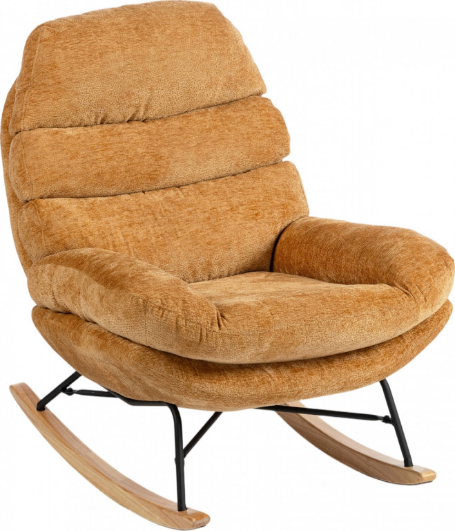 Houpací křeslo na křížených nohách | žluté