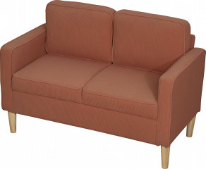 Malá 2místná pohovka s područkami 117 x 63 x 79 cm | oranžová č.1