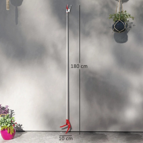 Nůžky na větve 1,8 m | stříbrné + červené č.3