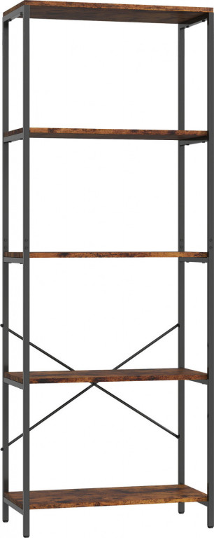 5úrovňový stojící regál 79 x 35 x 161 cm | rustikálně hnědý