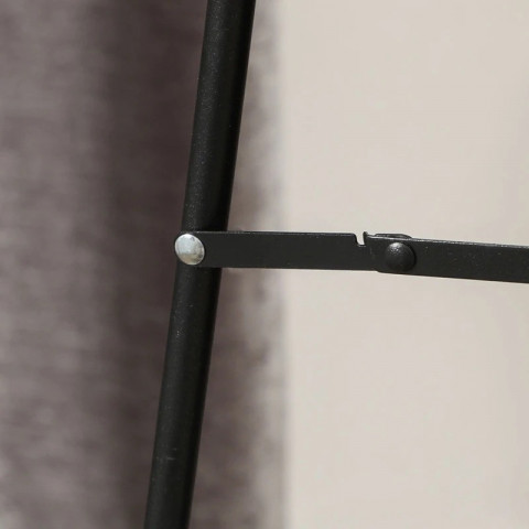 Volně stojící vlnité sametové zrcadlo 160 x 50 cm | bílé č.5