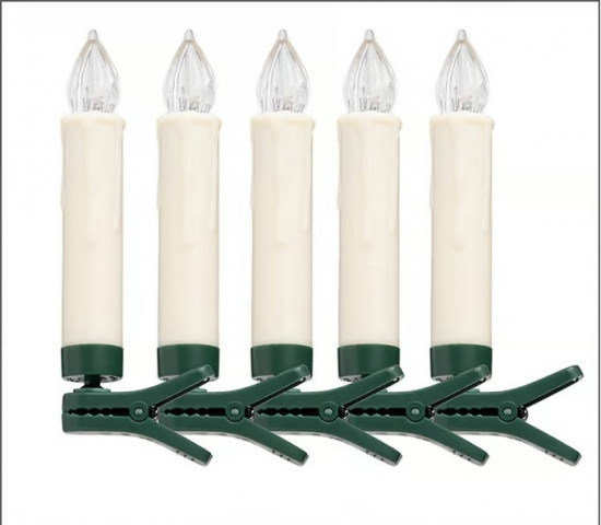 Vánoční svíčky na stromeček 30 LED | teplá bílá č.5