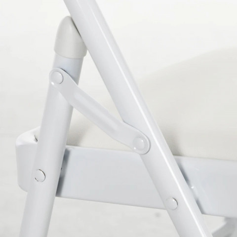 Skládací židle s polstrovaným opěradlem | bílá č.7
