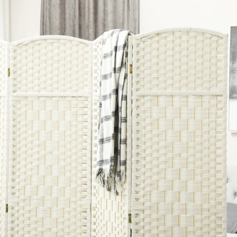 Paraván 4-dílný 180 x 180 cm | bílý č.3