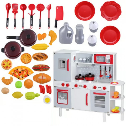 Dětská dřevěná kuchyňka s 38 dílným příslušenstvím č.5