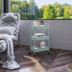 Servírovací vozík se 3 policemi 45 x 30,6 x 79 cm | světle modrý č.3