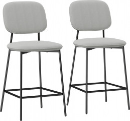 Barové židle s podnožkou 45 x 49 x 102 cm | světle šedé č.1