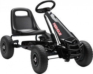 Šlapací motokára s ruční brzdou pro děti 3-8 let | černá č.1