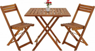 3dílná skládací zahradní sedací souprava z akáciového dřeva č.1