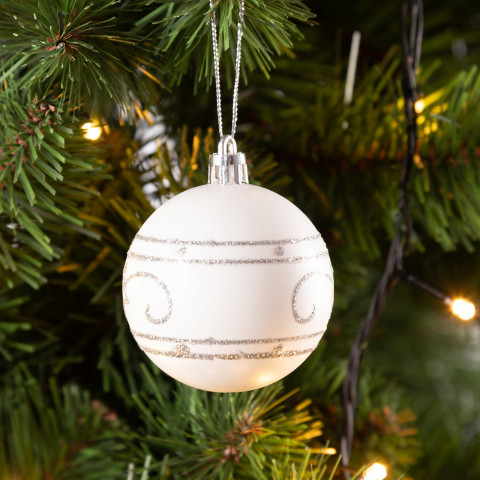 Vánoční ozdoby sada 24 kusů | bílé č.9