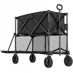 Zahradní vozík s odnímatelnou plachtou, nosnost 200 kg | černý č.3