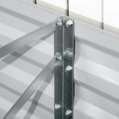 Vyvýšený ocelový záhon, 180 x 90 x 60 cm | světle šedý č.3