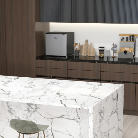 Mini mraznička 35 litrů, 47 x 44,2 x 48,8 cm | stříbrná č.2