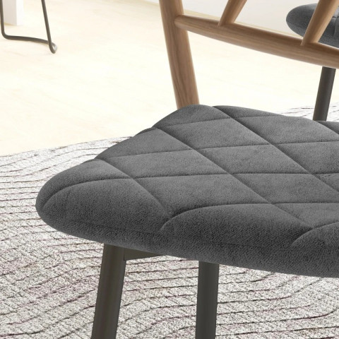 Čalouněné kuchyňské židle s vysokým opěradlem, 4 kusy | tmavě šedé č.7