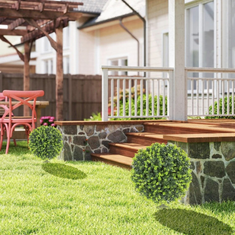 Sada 2 umělých zimostrázových koulí 40 cm | zelené č.4