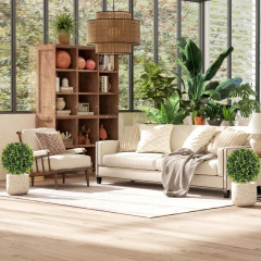 Sada 2 umělých zimostrázových koulí 40 cm | zelené č.2