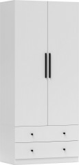 Dvoudvéřová šatní skříň 79 x 43 x 180 cm | bílá č.1